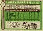 141 Larry Parrish (All-Star Rookie) (Back)