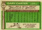 441 Gary Carter (All-Star Rookie) (Back)