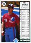 1989 Upper Deck Baseball 102 Tim Wallach (Back)