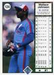 1989 Upper Deck Baseball 124 Wallace Johnson (Back)