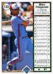 1989 Upper Deck Baseball 133 Mike Fitzgerald (Back)
