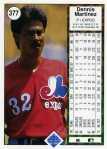 1989 Upper Deck Baseball 377 Dennis Martinez (Back)