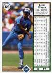 1989 Upper Deck Baseball 423 Luis Rivera (Back)