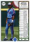 1989 Upper Deck Baseball 477 Johny Paredes (Back)