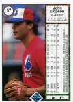 1989 Upper Deck Baseball 57 John Dopson (Back)