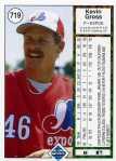 1989 Upper Deck Baseball 719 Kevin Gross (Back)