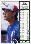 1989 Upper Deck Baseball 738 Mike Aldrete (Back)