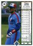 1989 Upper Deck Baseball 96 Tracy Jones (Back)